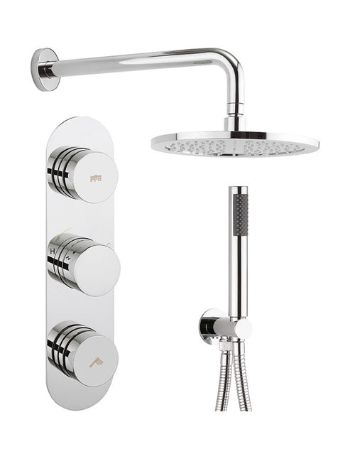 Dial Central Trim Thermostatic Shower Valve with 2 Way Diverter, Wall ...