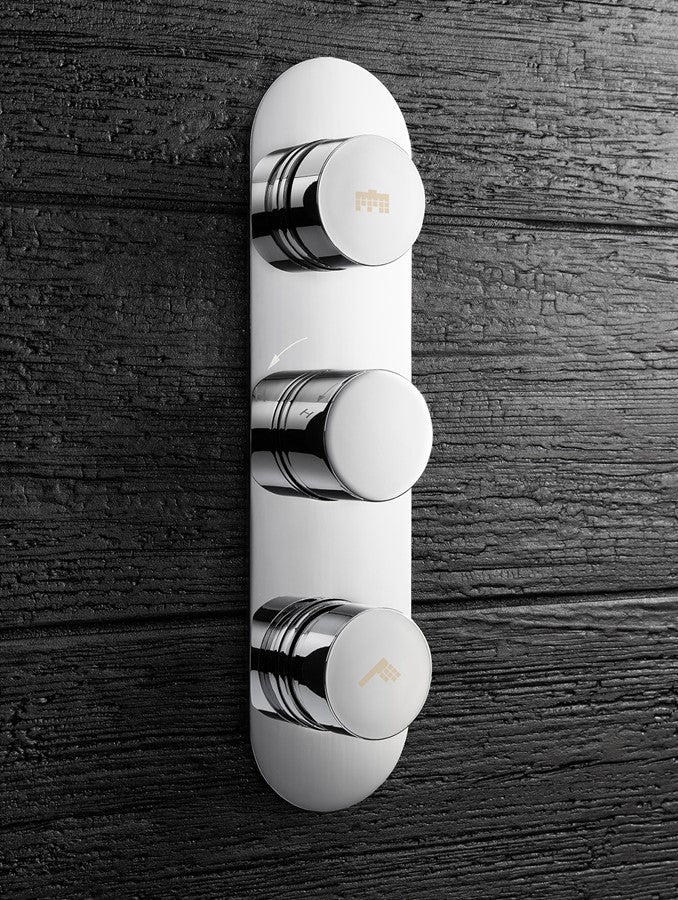 Dial Central Trim Thermostatic Shower Valve with 2 Way Diverter 