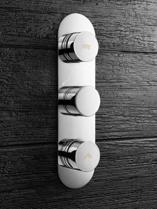 Dial Central Trim Thermostatic Shower Valve with 2 Way Diverter 