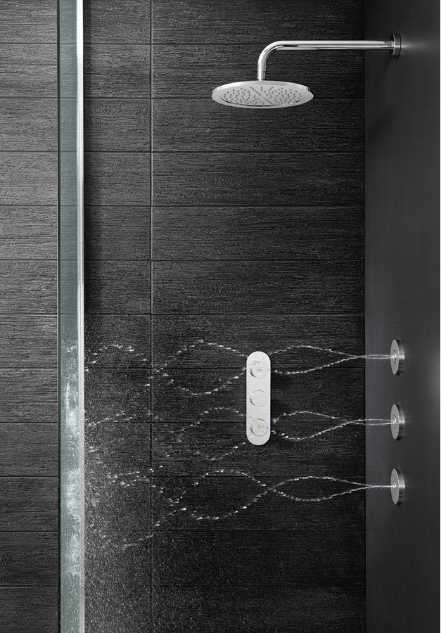 Dial Central Trim Thermostatic Shower Valve with 2 Way Diverter 