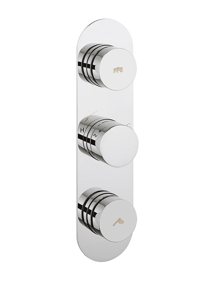Dial Central Trim Thermostatic Shower Valve with 2 Way Diverter 