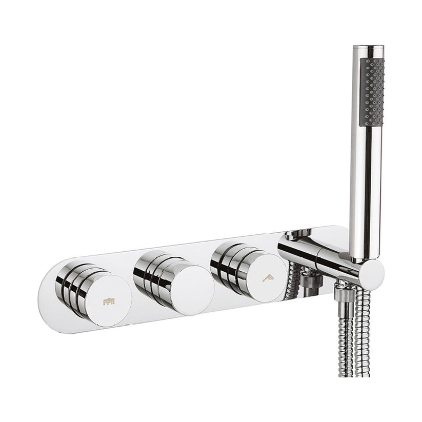 Dial Central Trim Thermostatic Shower Valve with 2 Way Diverter & Hand ...