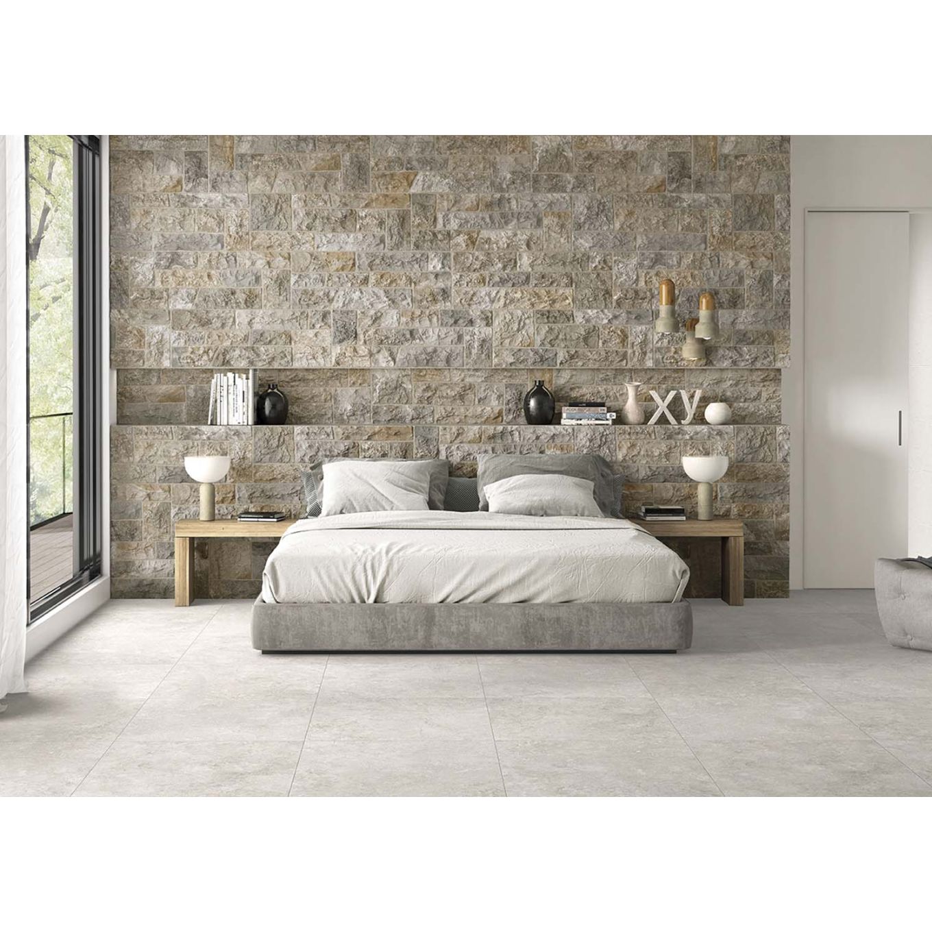 Moltisanti Noce Stone Matt Porcelain Tile 320x890mm