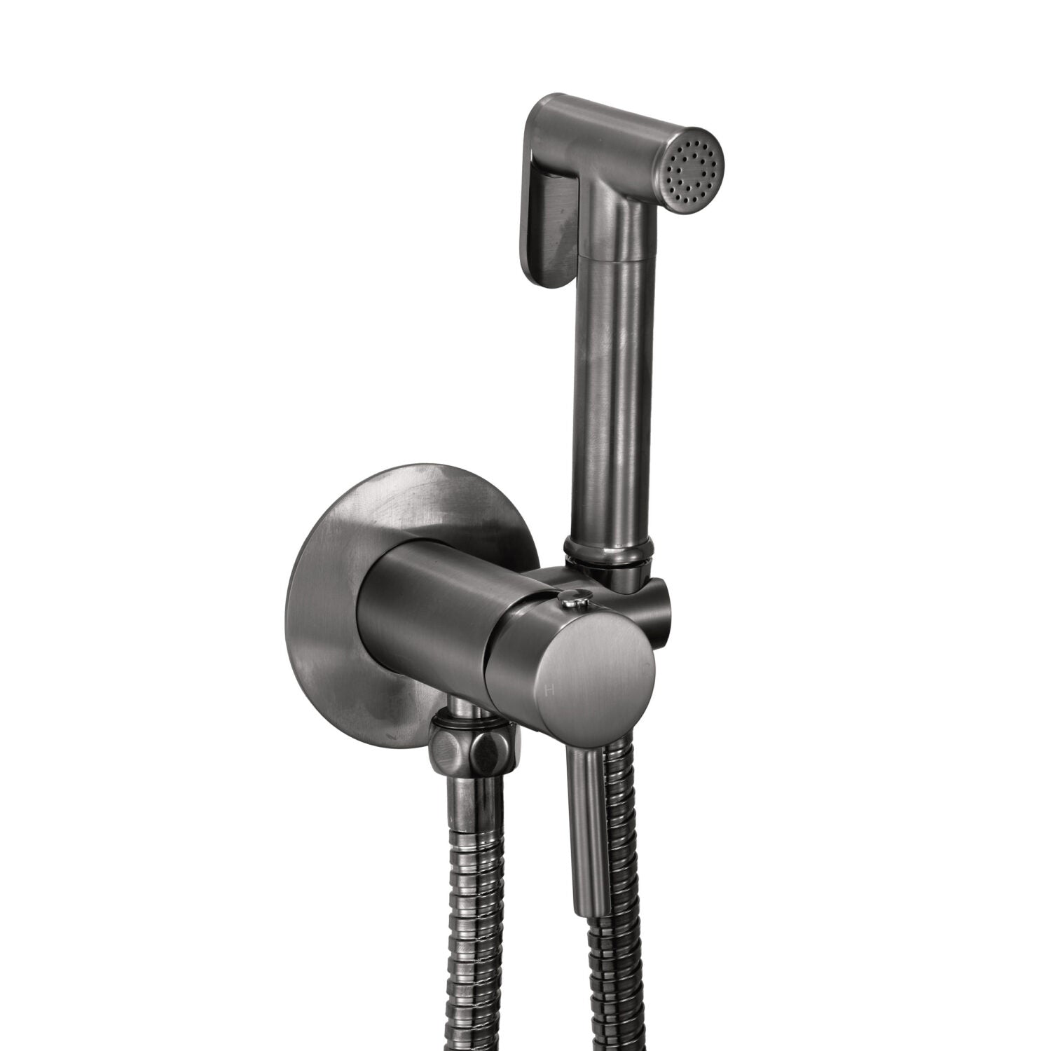 Douche Handset, Flexi, Holder and Outlet Elbow Gunmetal