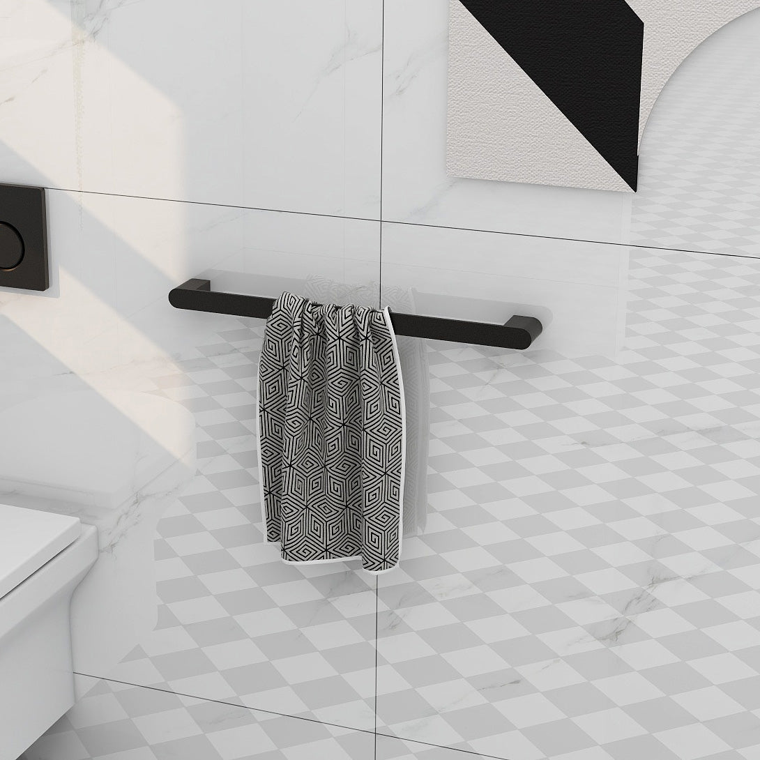 Round 540mm towel bar in matt black