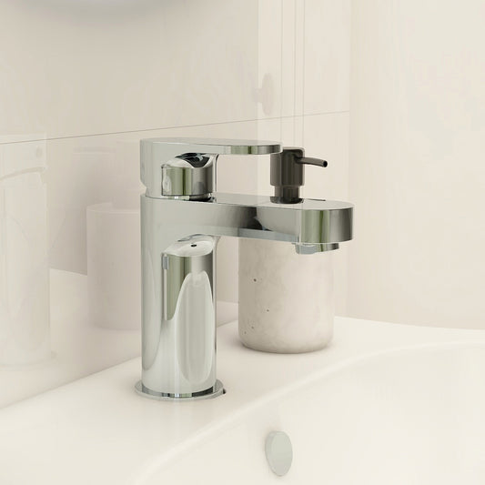 Basin mixer incl clicker waste