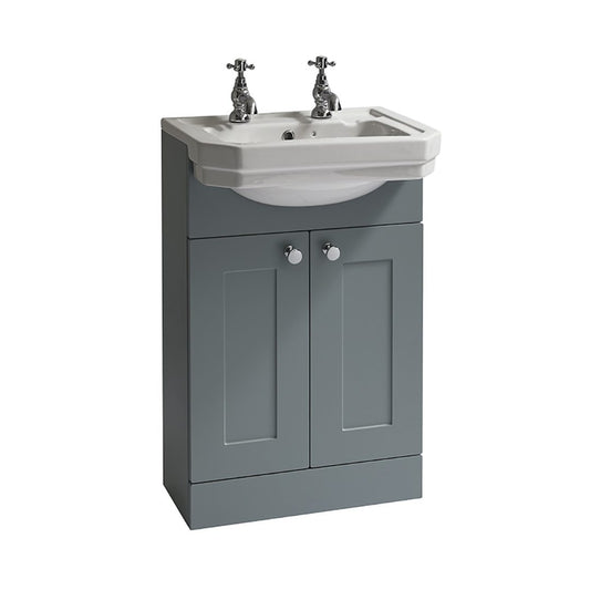 Elegant Haven Dunbar 550 Fern Green Floor Standing Basin Unit And Semi Recessed Basin 42208-