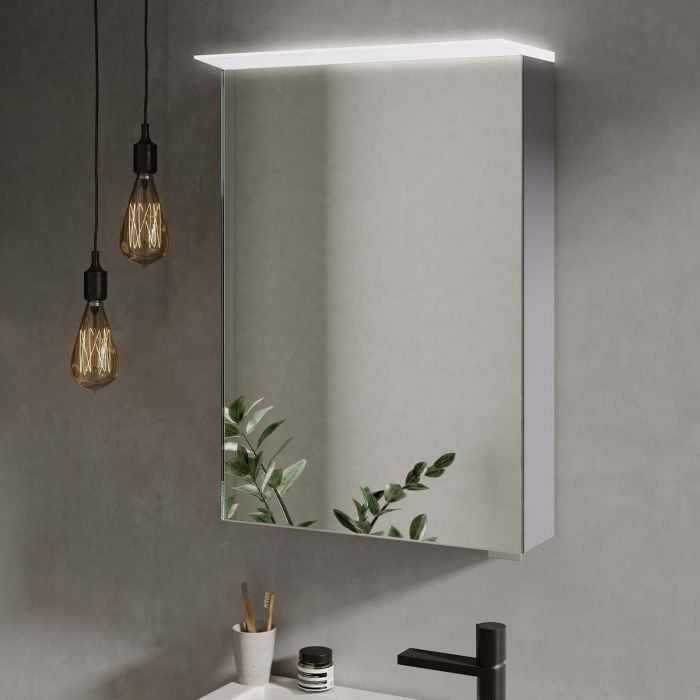 Ruby LED Single Door Mirror Wall Cabinet 500mm
