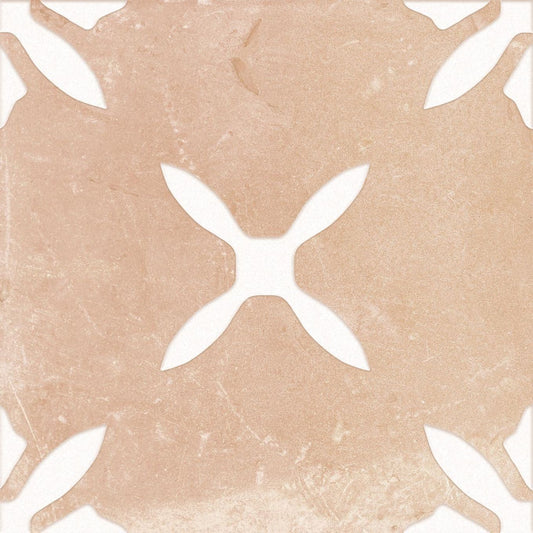Pedro Sand Decor Flower Matt Porcelain Tile 223x223mm