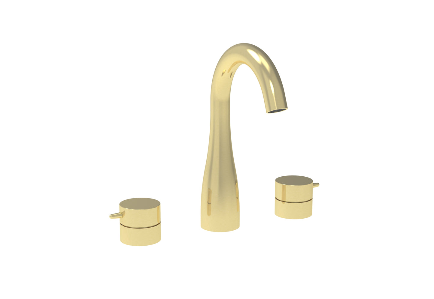 EDEN 3 piece deck mounted basin mixer