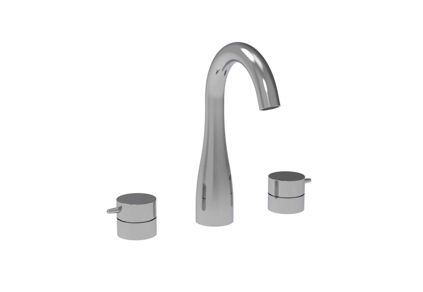 EDEN 3 piece deck mounted basin mixer