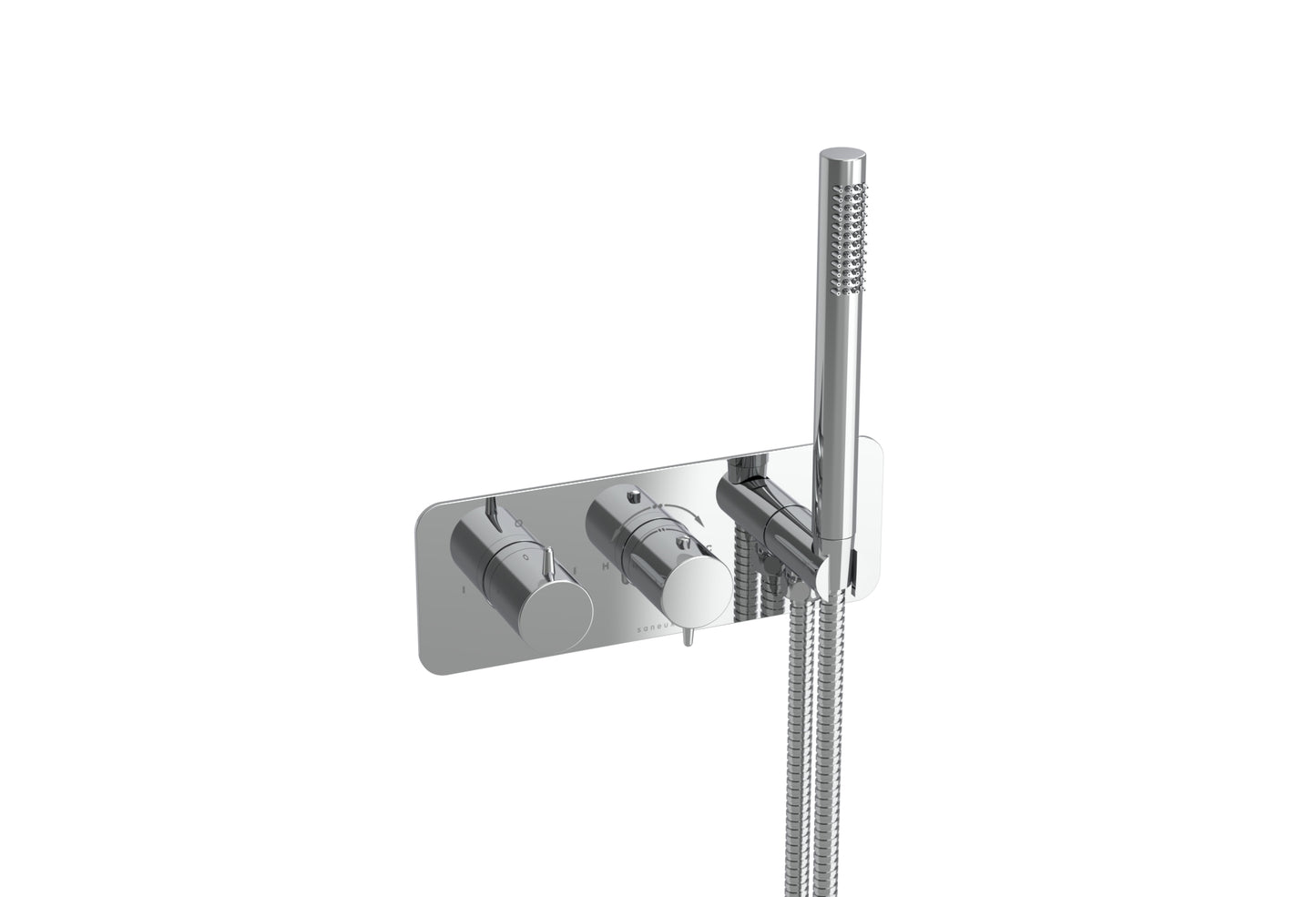 EDEN 2 way handles & plate finish kit in landscape with outlet elbow (for ED020L.H)
