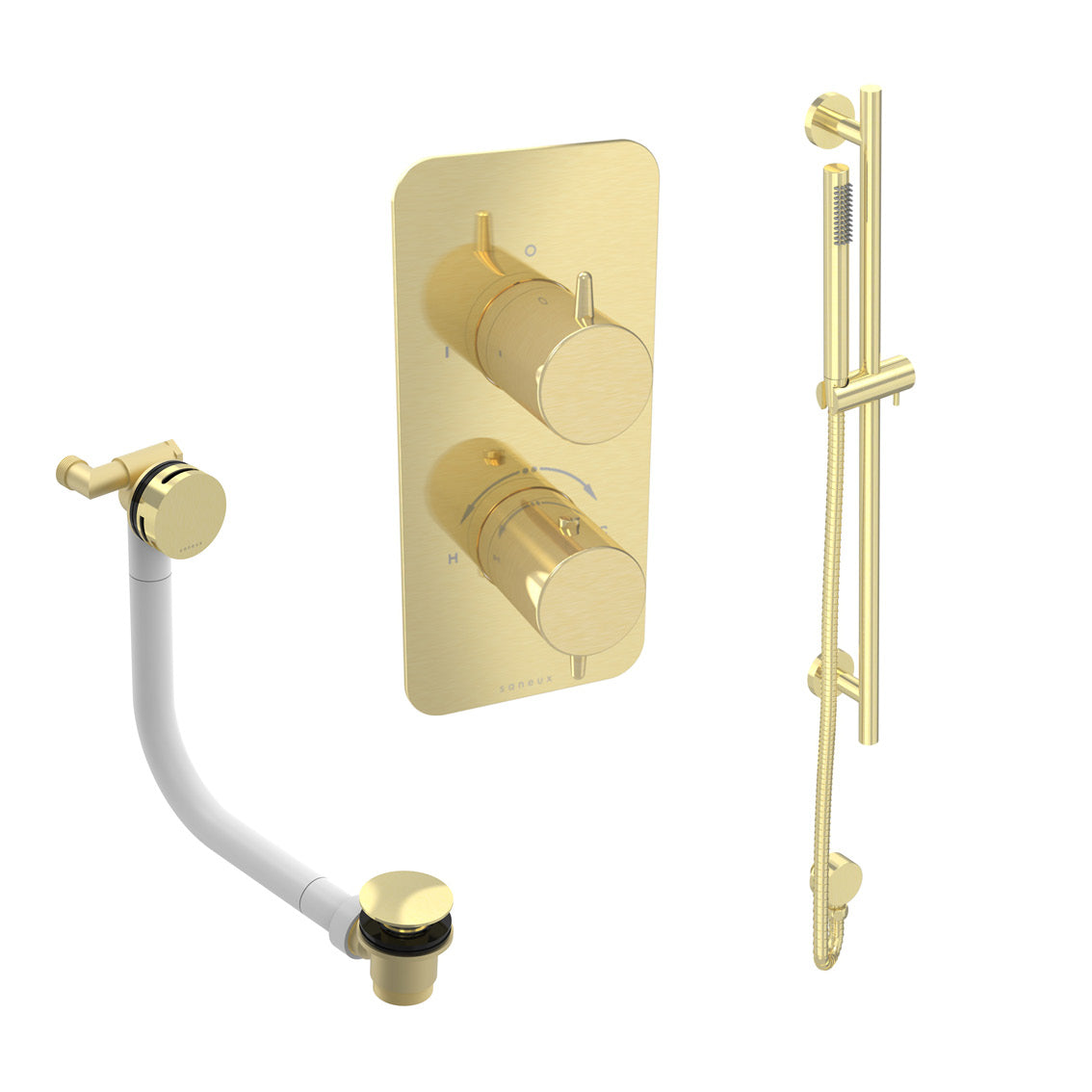 EDEN 2 way shower kit - w/ Slim Handset & Slider Rail & Bath filler