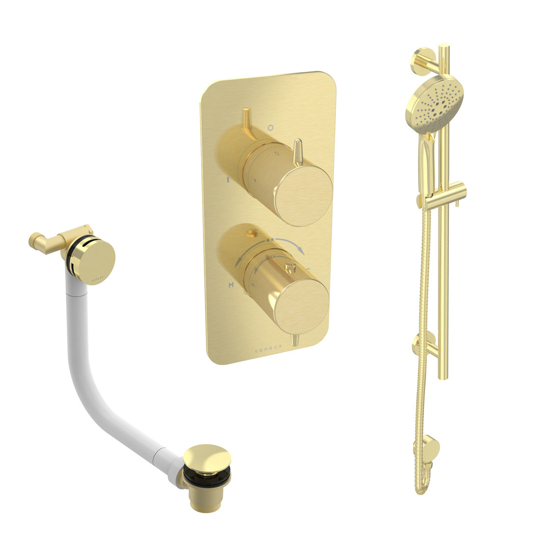 EDEN 2 way shower kit - w/ 3 Function Handset & Slider Rail & Bath filler