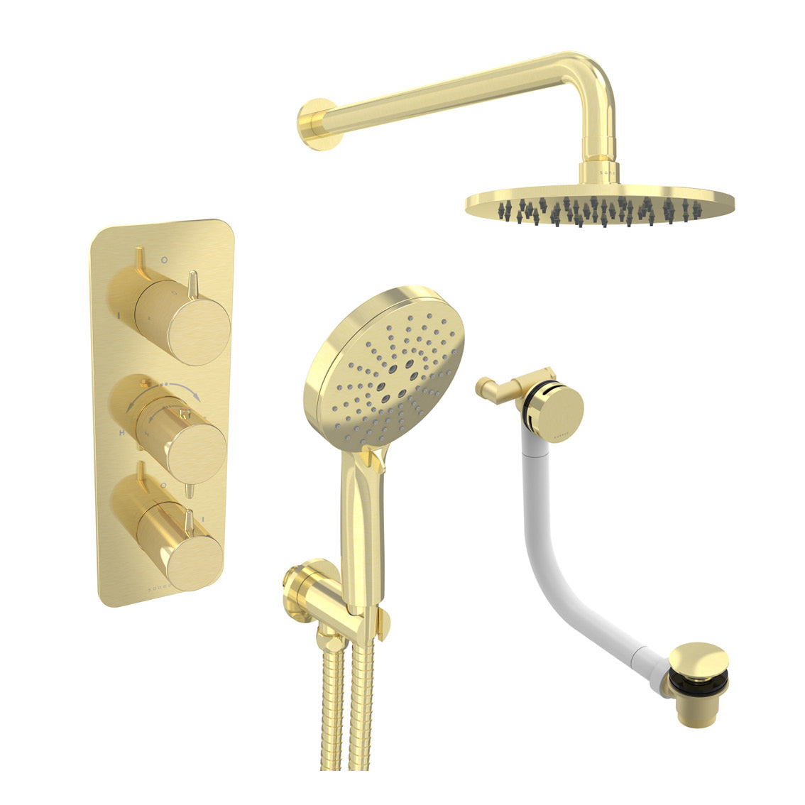 EDEN 3 way shower kit - w/ 3 Function Handset & Bath filler & Shower Head
