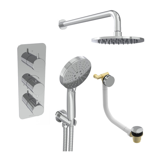 EDEN 3 way shower kit - w/ 3 Function Handset & Bath filler & Shower Head