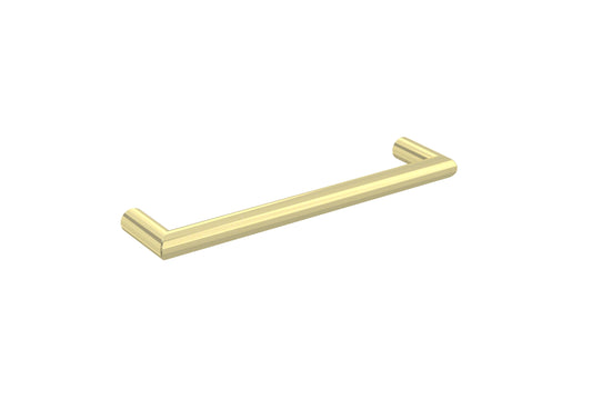 EMBER 450mm round electric towel rail - 12V - Brushed Brass - SIZE Tolerance between 440