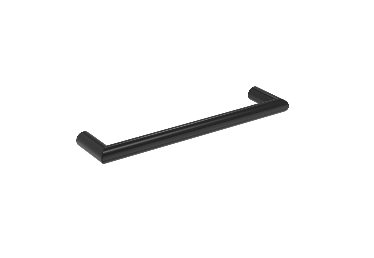 EMBER 450mm round electric towel rail - 12V - Matte Black - SIZE Tolerance between 440