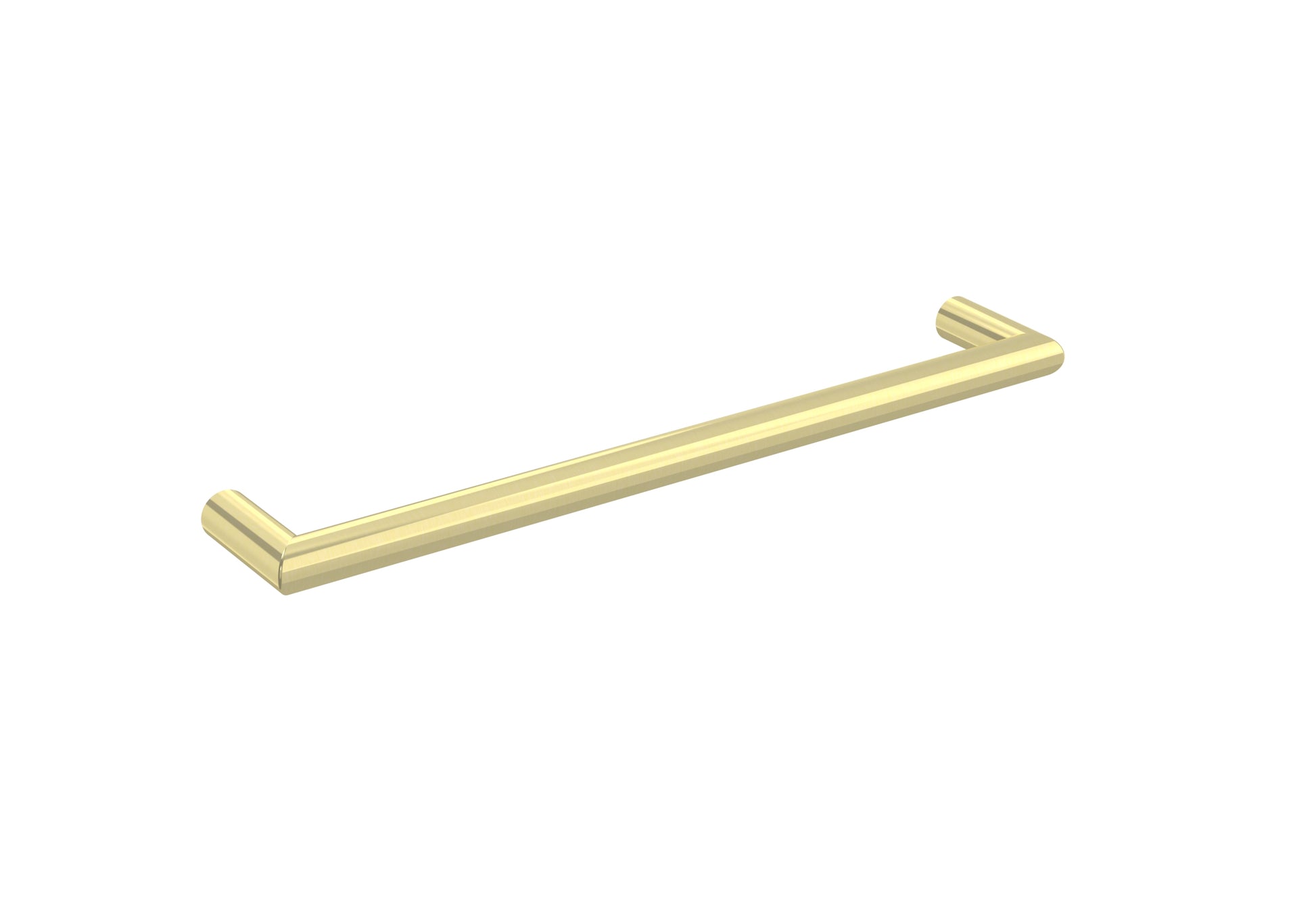 EMBER 600mm round electric towel rail - 12V - Brushed Brass - SIZE Tolerance between 595
