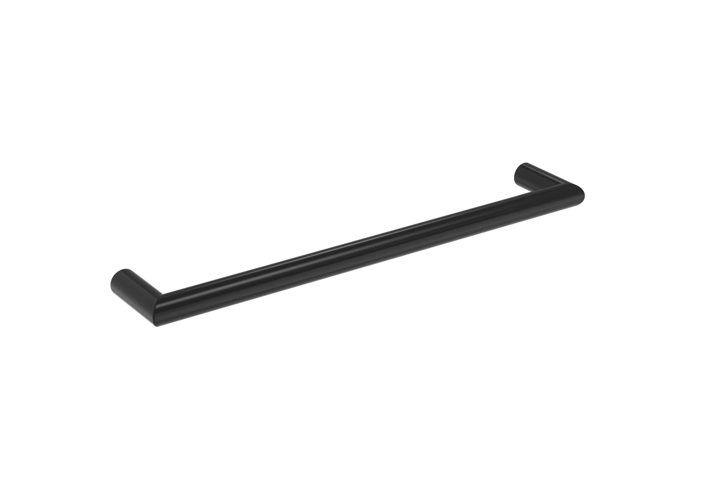 EMBER 600mm round electric towel rail - 12V - Matte Black - SIZE Tolerance between 595