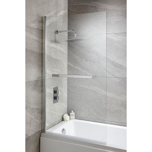 Elegant Haven Ellie 800mm Square Profile Over-bath Shower Screen