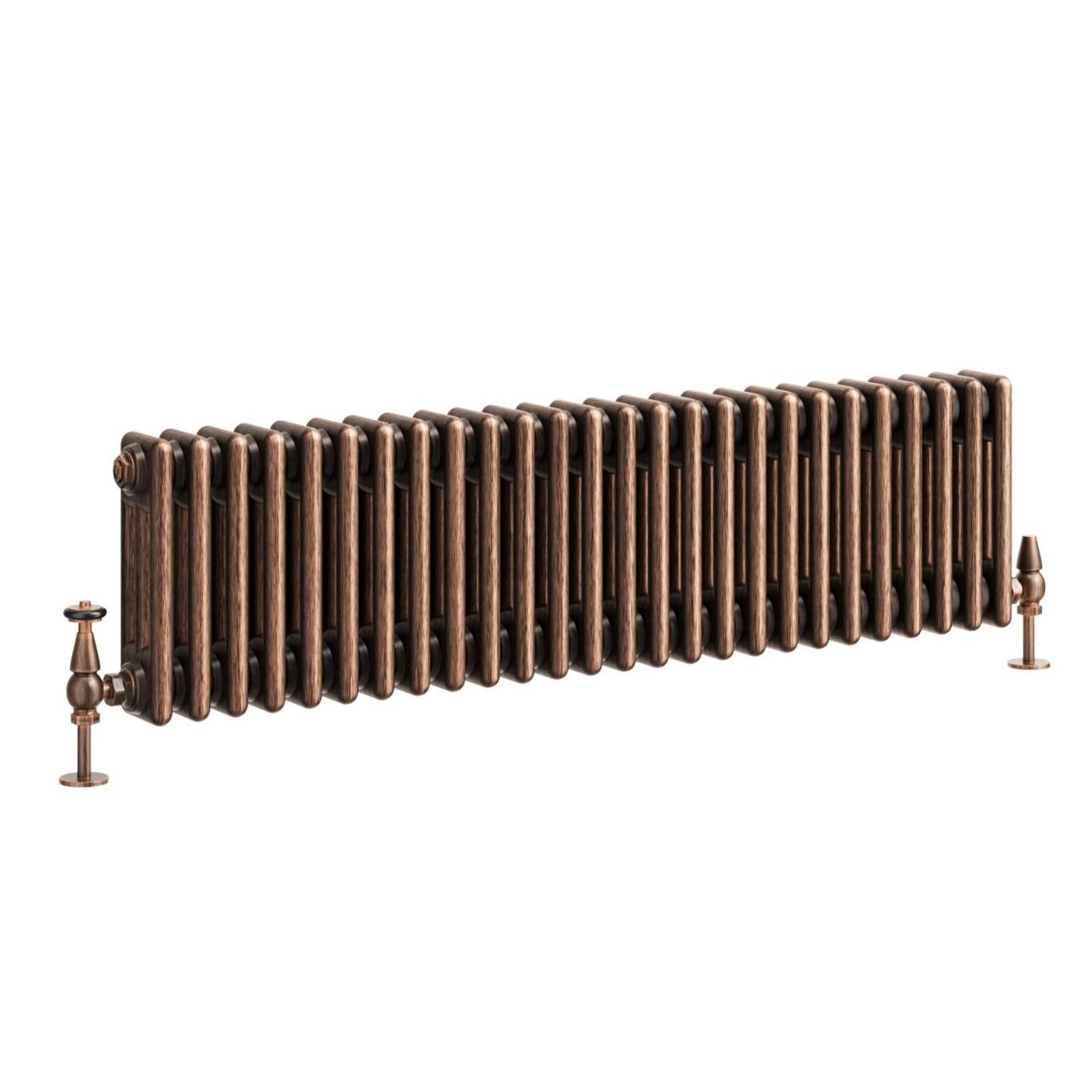 Clement Antique Copper Triple Horizontal Column Radiator 300x1190mm