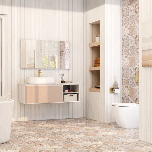 Essence 1200mm single Drawer cabinet in Matt Stone