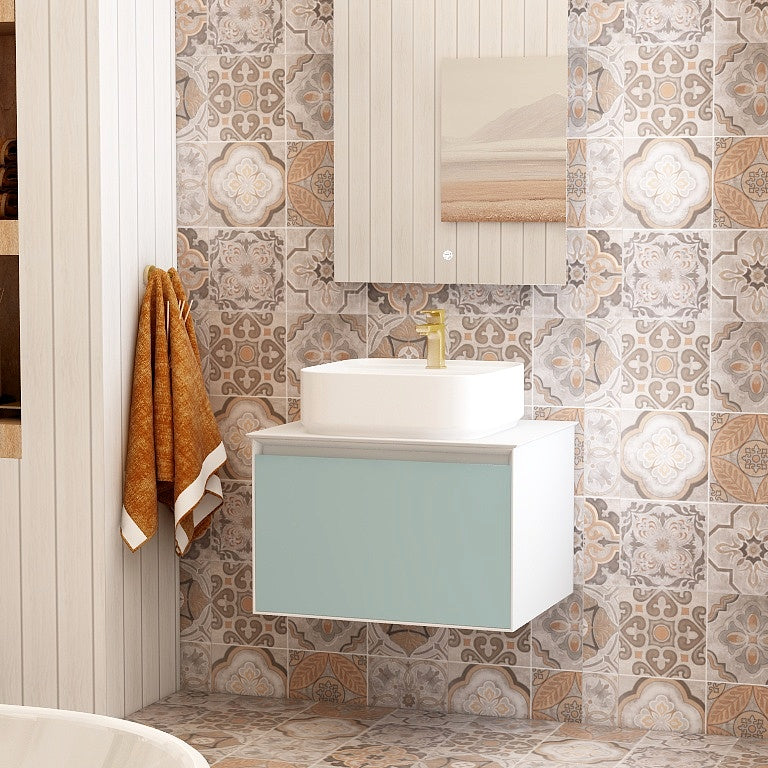 Essence 600mm single Drawer cabinet in Duck Egg Blue