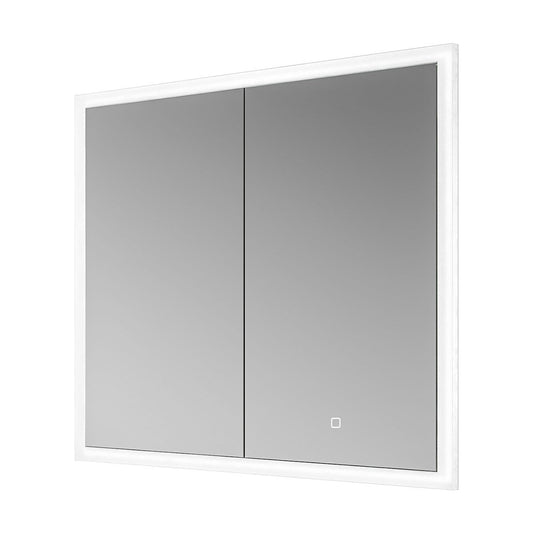 Accent LED Mirrored Wall Double Cabinet with Dual Lighting 800x700mm