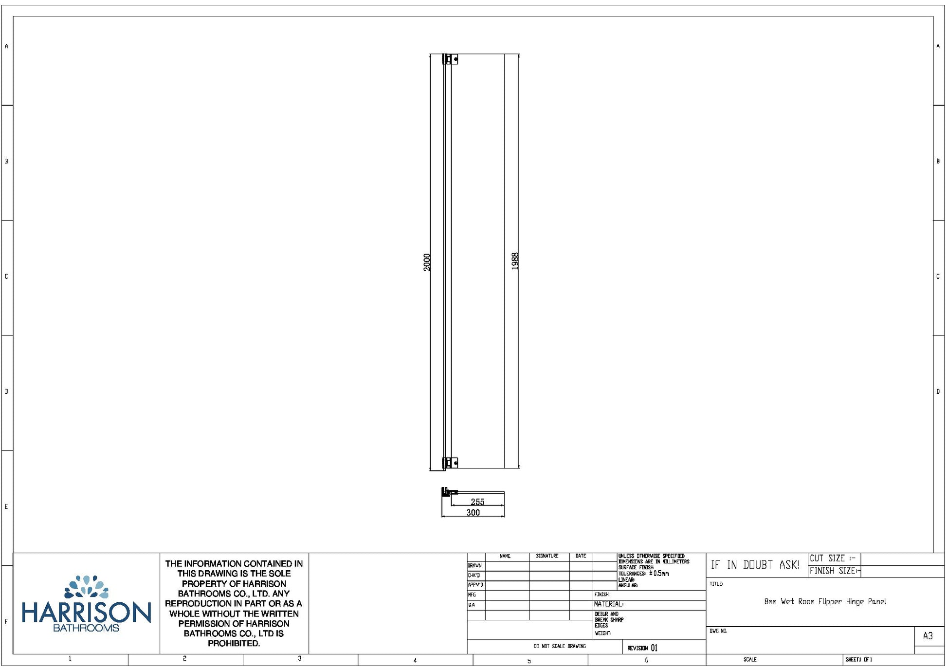 Fluted Flipper Hinge Pack