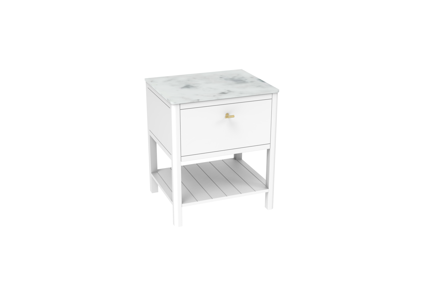 FRONTIER 60cm 1 drawer floor standing unit with undermount tray