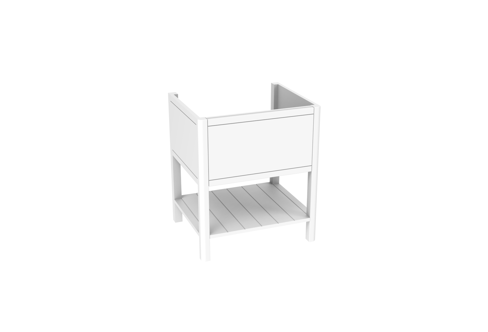 FRONTIER 60cm 1 drawer floor standing unit with undermount tray