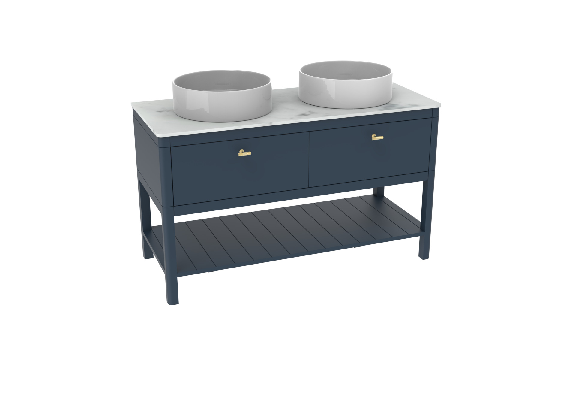 FRONTIER 120cm 2 drawer floor standing unit with undermount tray