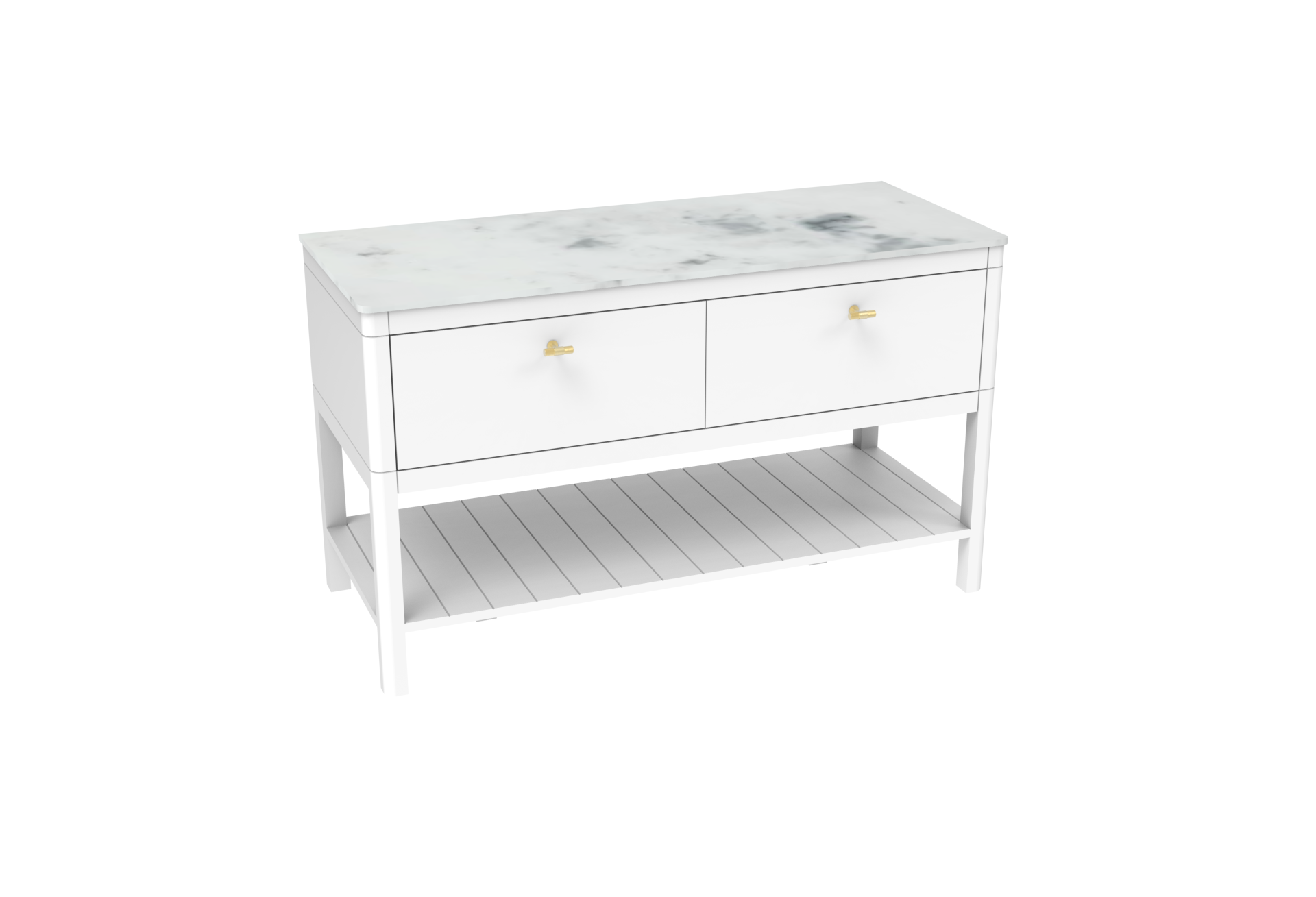 FRONTIER 120cm 2 drawer floor standing unit with undermount tray