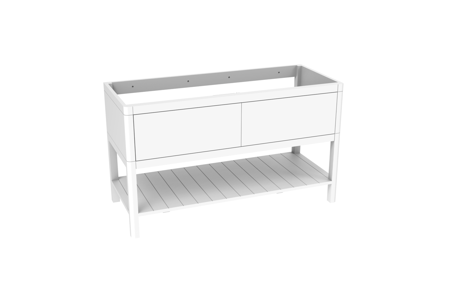 FRONTIER 120cm 2 drawer floor standing unit with undermount tray