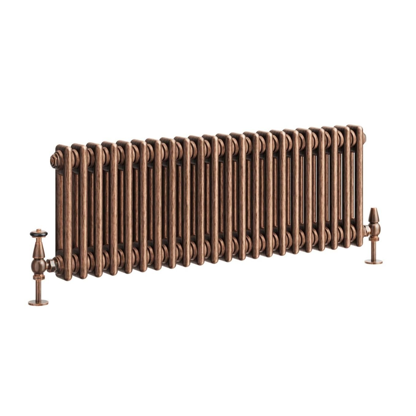Clement Antique Copper Double Horizontal Column Radiator 300x1010mm