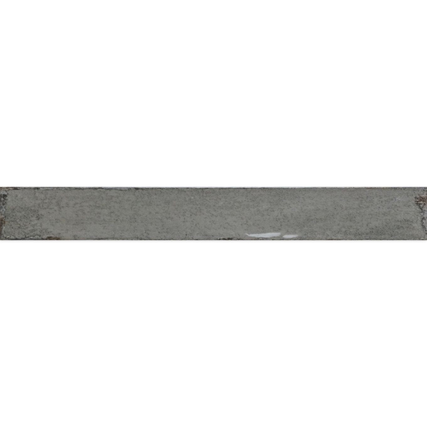 Capri Grey Gloss Ceramic Brick Tile 400x50mm