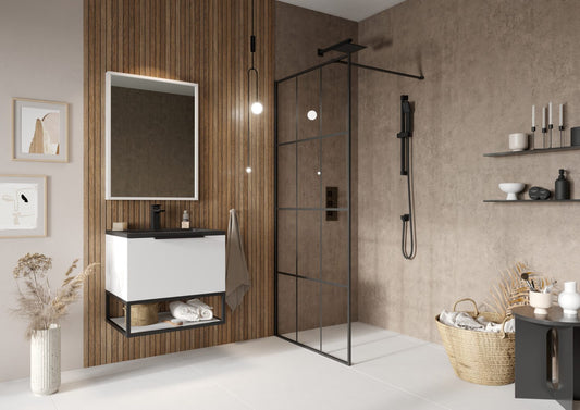 S8 Grid Wetroom Panel 900