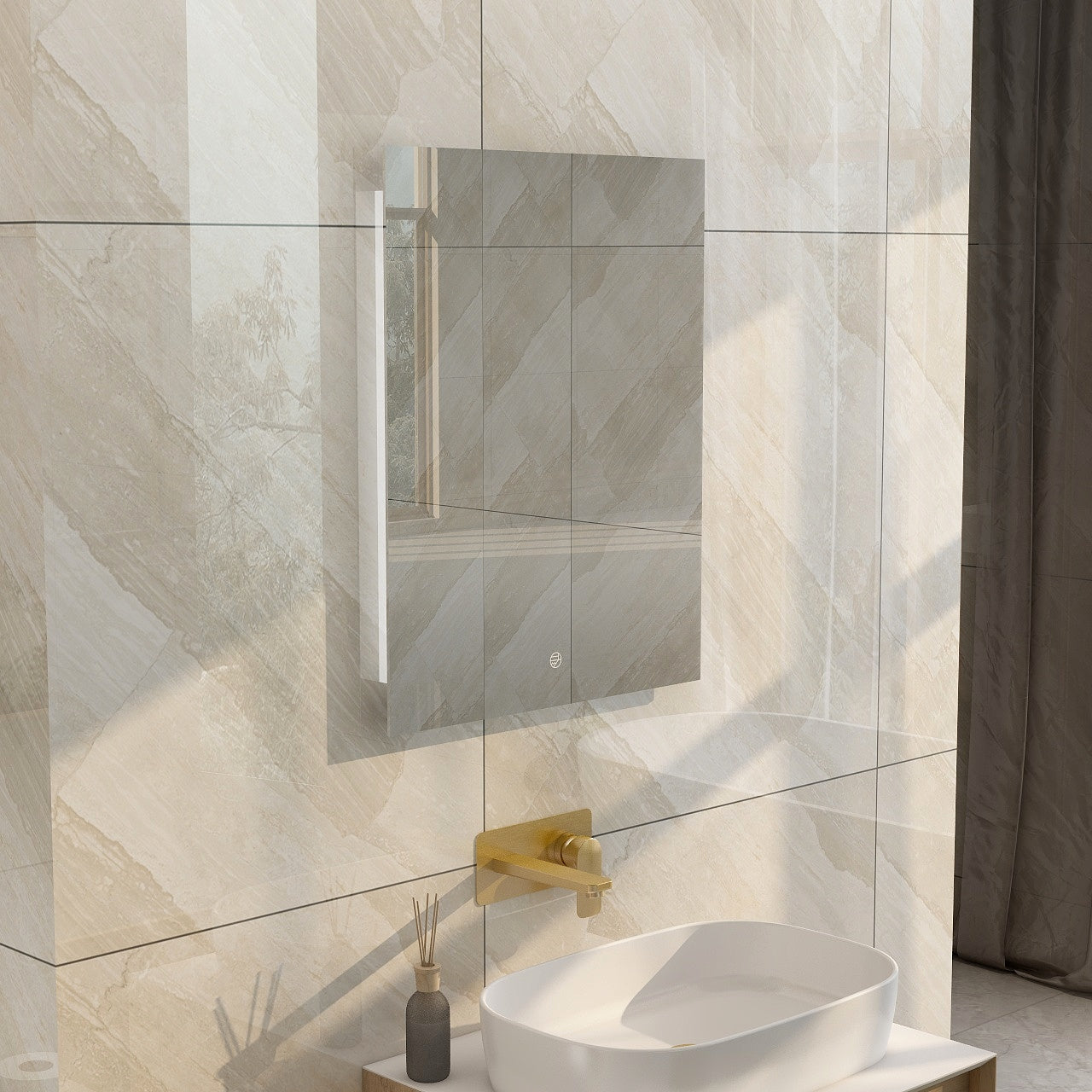 Grace Illuminated Mirror 550w x 700h with Demista