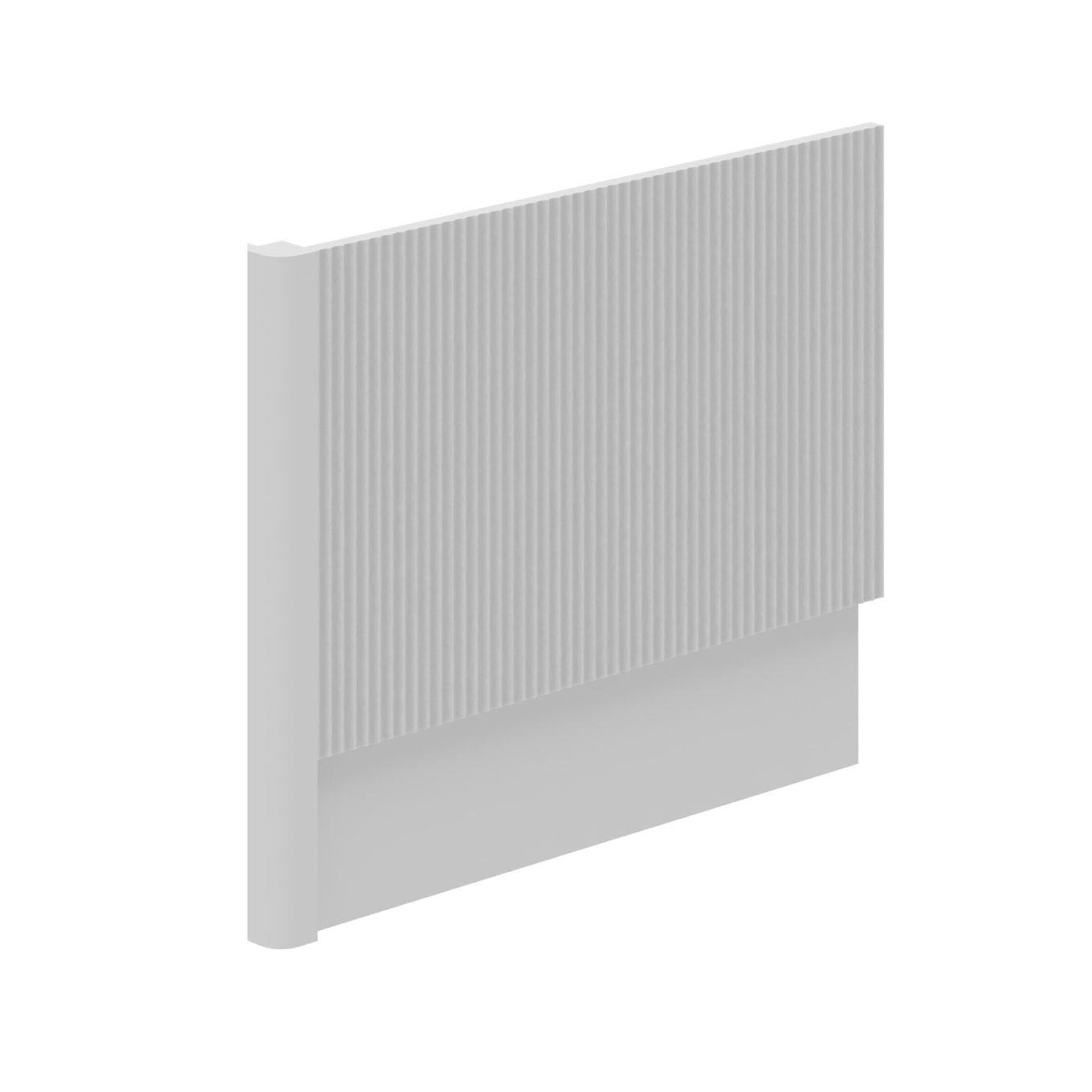 Soar Ribbed White End Bath Panel & Corner Post 800mm