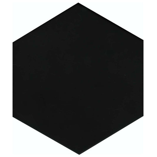 Sayle Matt Black Hexagon Porcelain Tile 215x250mm