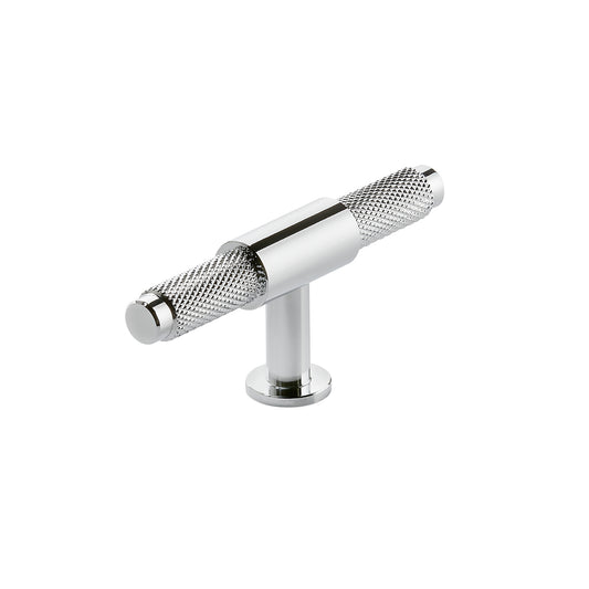 Knurled T Bar 95mm Handle Chrome