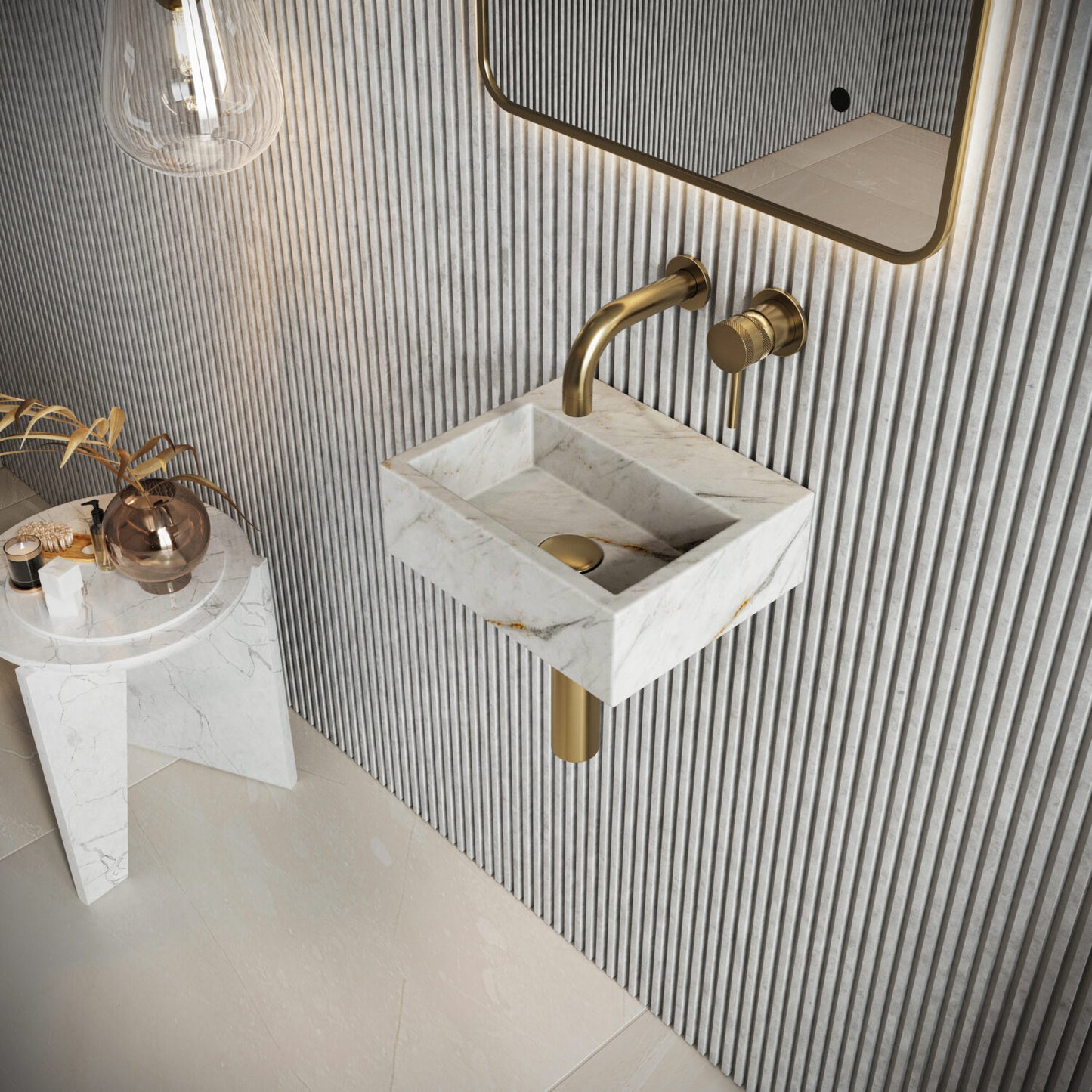 Core Cloakroom Spout Brushed Brass