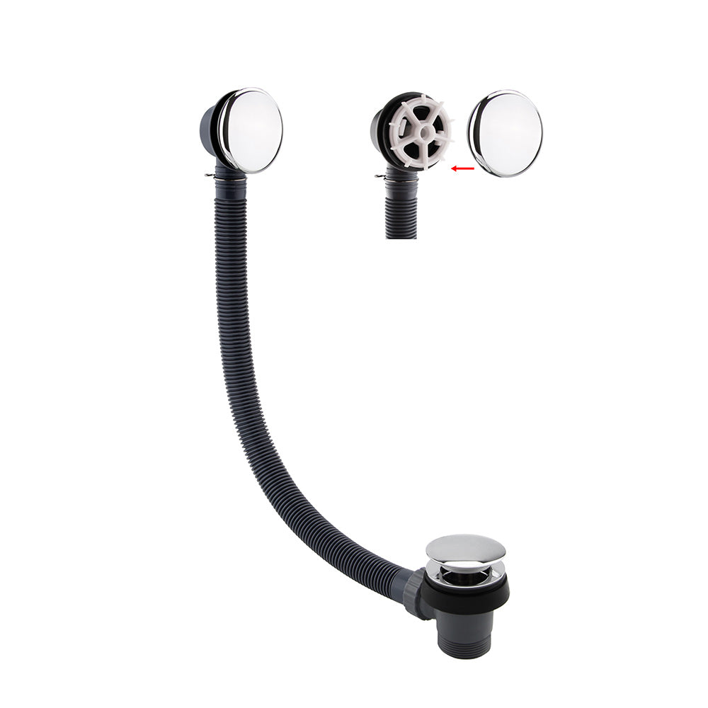 Hair Catch Chrome Easy Clean Large Dome Clicker Bath waste