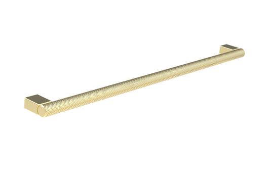 MADRID 346mm knurled handle - Stainless Steel Brushed Brass
