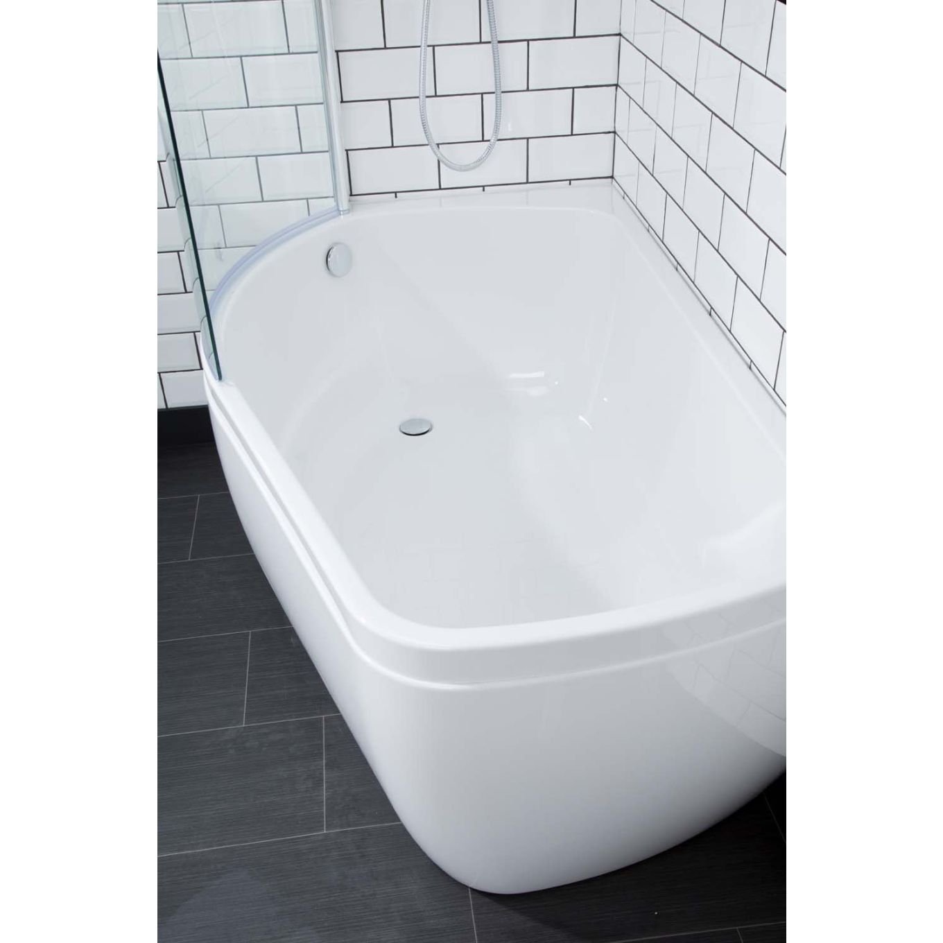 Carron Profile Right Hand Acrylic Shower Bath - 1500x900mm