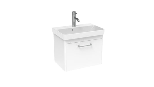 HYDE LITE 55x37cm washbasin & 1 drawer wall mounted unit