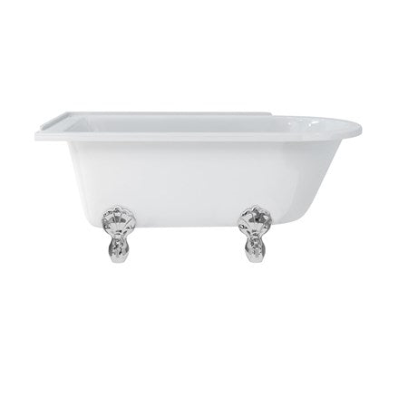 Hampton 150cm Left Handed Showering Bath with Luxury Feet