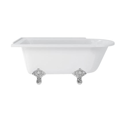 Hampton 150cm Left Handed Showering Bath with Standard Feet