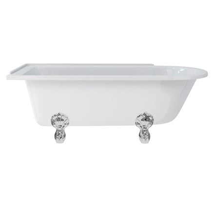 Hampton 170cm Left Handed Showering Bath with Luxury Feet